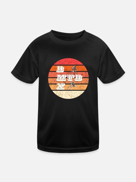 mtb bmx vintage bmx mtb - Kids Functional T-Shirt - black