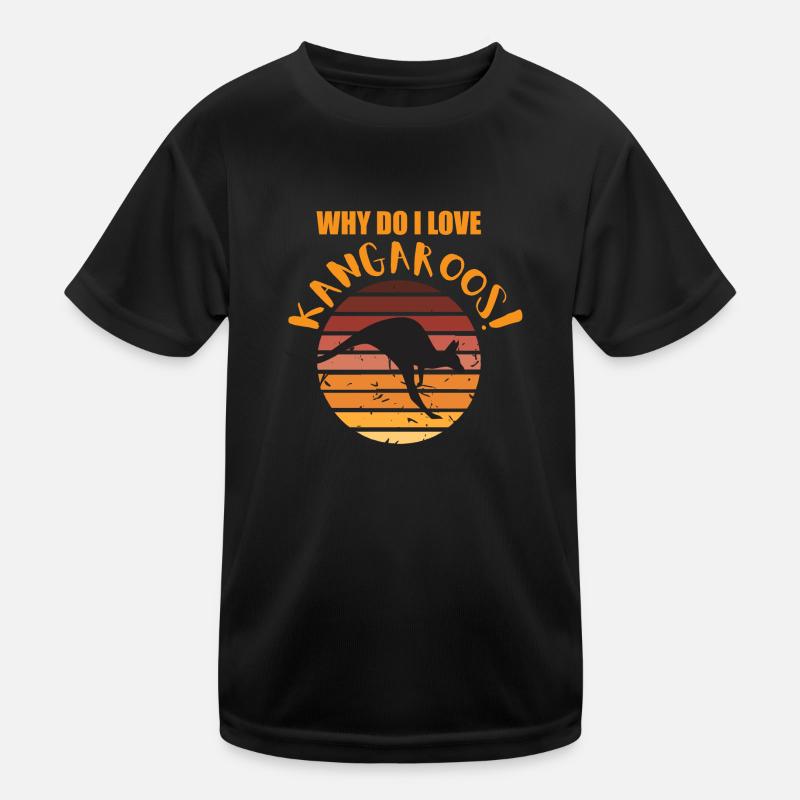 Kangaroo why do I Love Kangaroo's Kids Functional T-Shirt