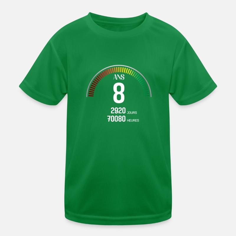Anniversaire 8 ans Compteur T-shirt sport Enfant