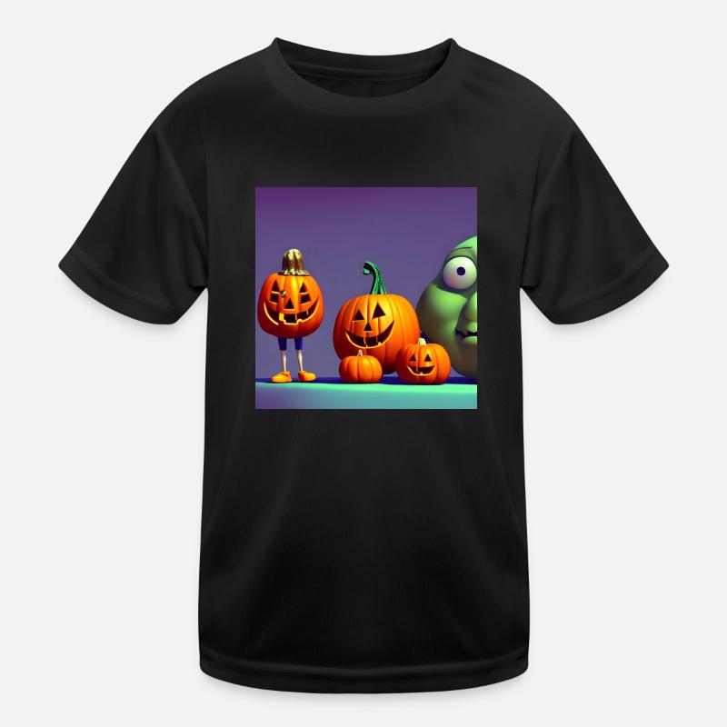 Lustiger Kürbis Kinder Funktions-T-Shirt