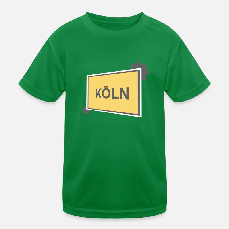 Köln Ortsschild - modern grey Kinder Funktions-T-Shirt