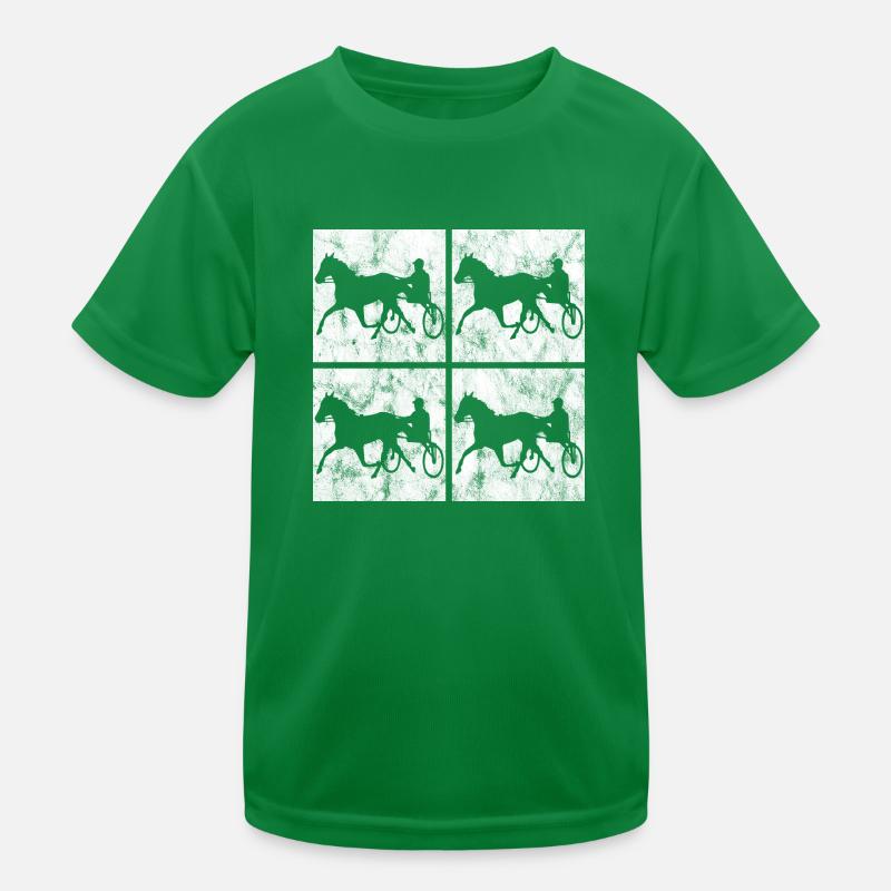 Traber Trabrennen in retro oder vintage Style Kinder Funktions-T-Shirt