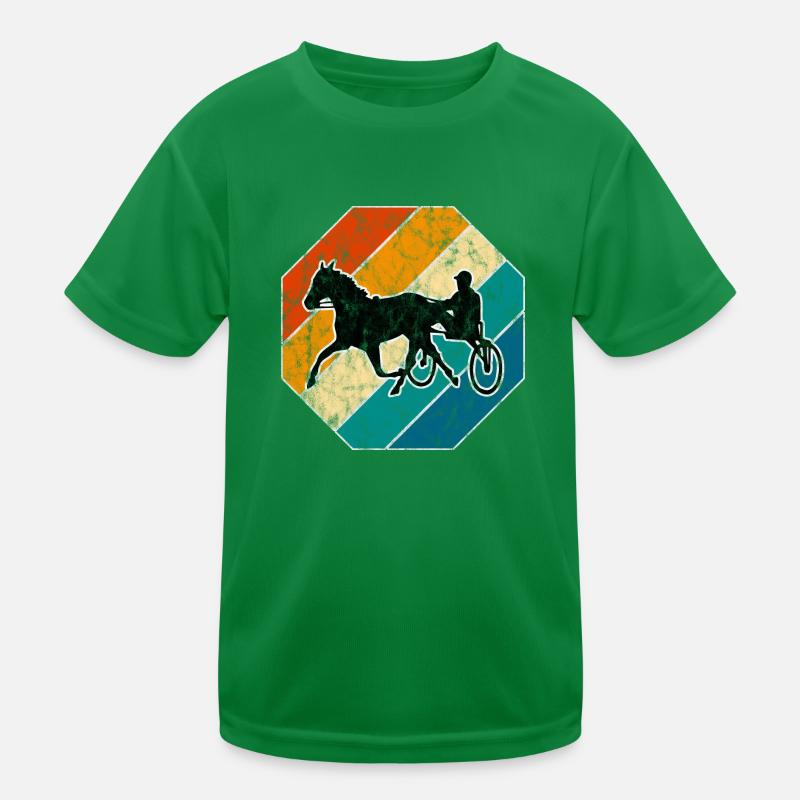 Traber Trabrennen in retro oder vintage Style Kinder Funktions-T-Shirt