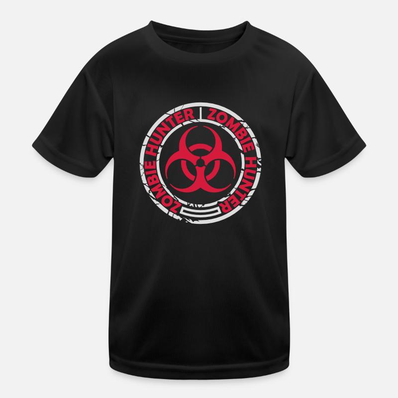 Chasseur de zombies Citation d’Halloween T-shirt sport Enfant