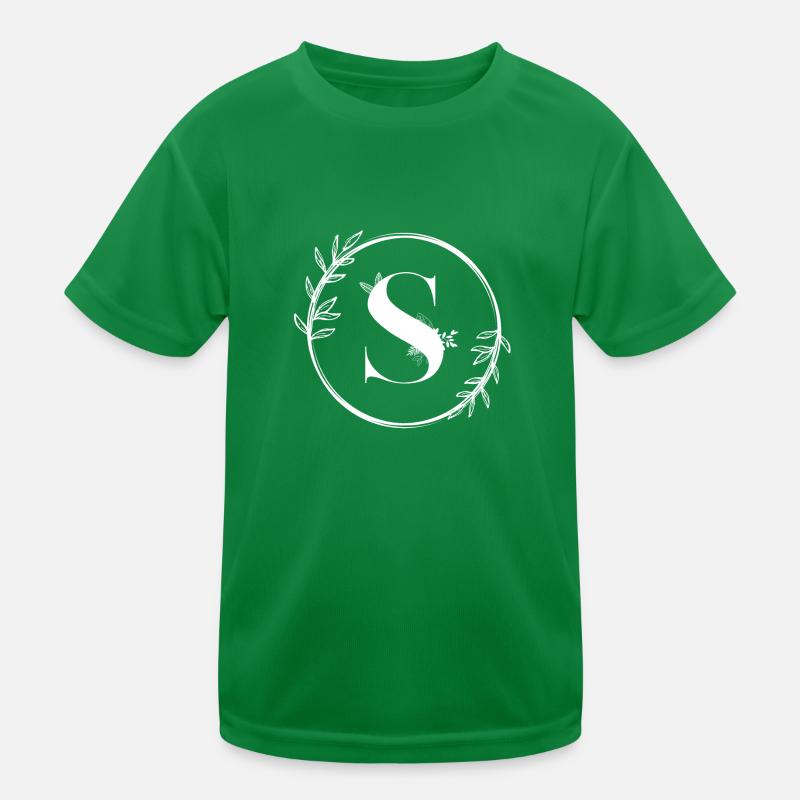 Blumenbuchstabe S Kinder Funktions-T-Shirt
