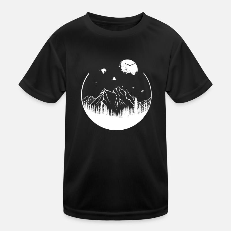 Geometric shape tree mountains Kids Functional T-Shirt