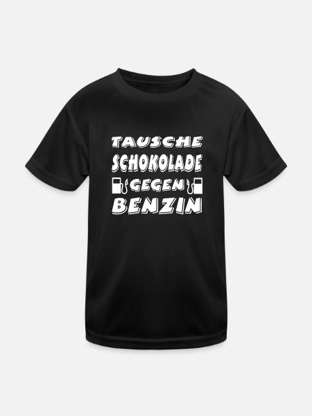 Auto - Kinder Funktions-T-Shirt - Schwarz