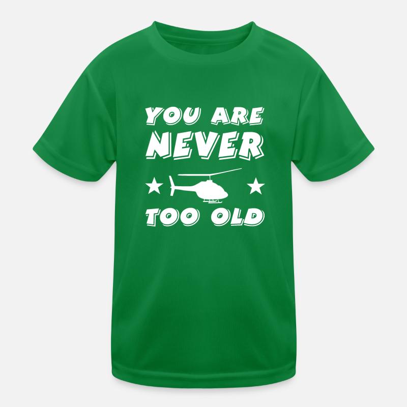 Helicopter Kids Functional T-Shirt