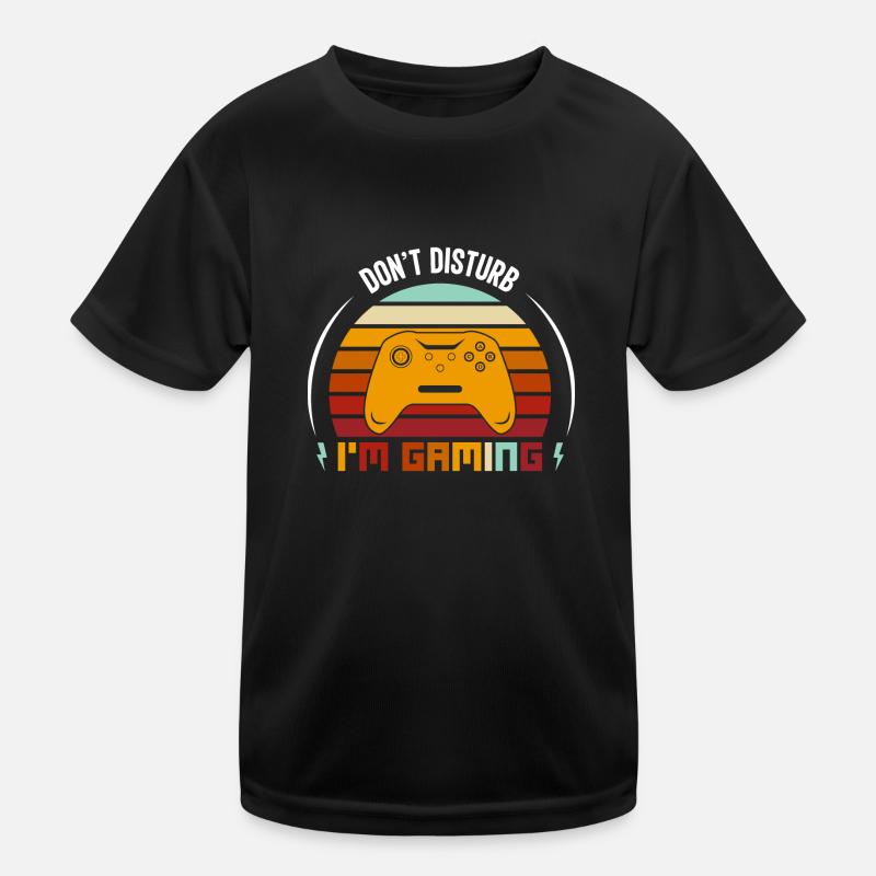 Don't Distrub I'm Gaming Funny Gift Gammer retro Kids Functional T-Shirt