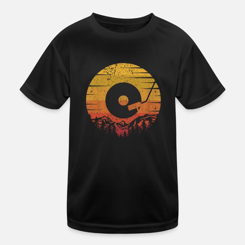 vinyl landscape composition design - Kids Functional T-Shirt - black