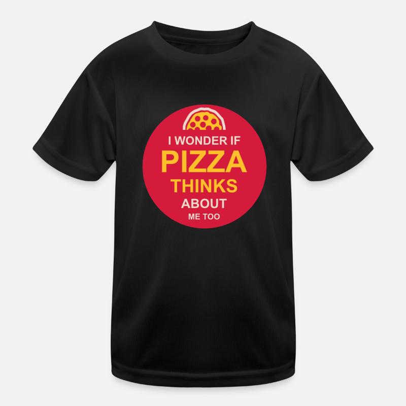 pizza thinks about me Kids Functional T-Shirt