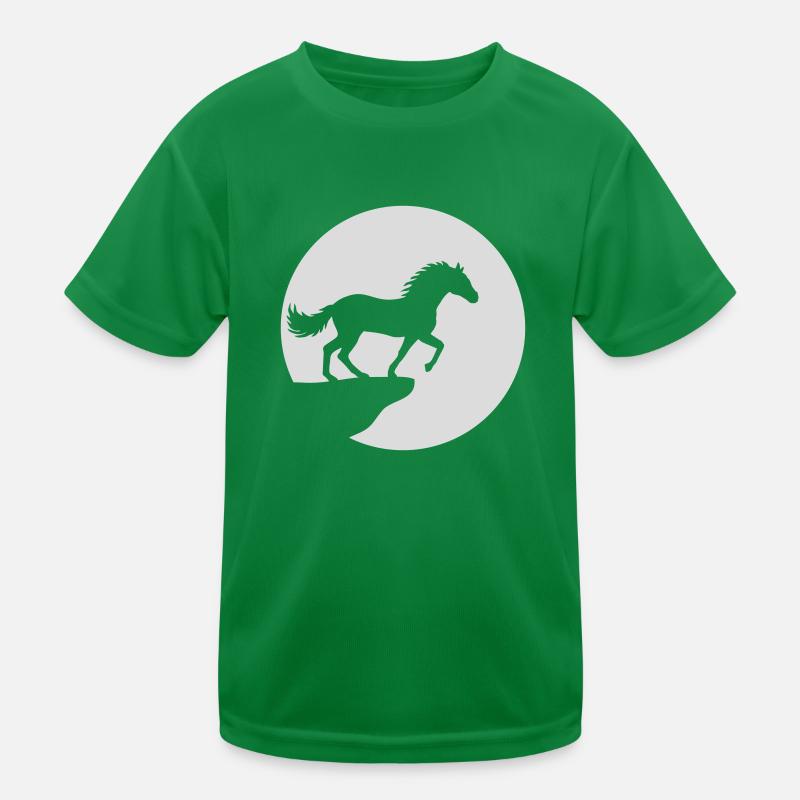 Mond Klippe Stehendes Pferd Kinder Funktions-T-Shirt
