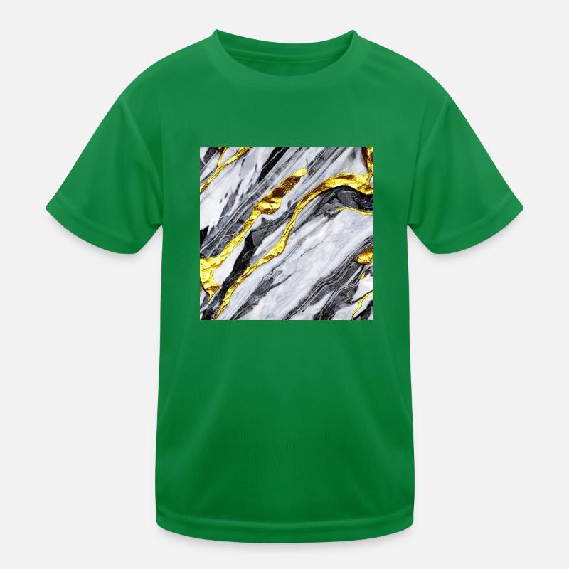 Marmorgold Struktur Kinder Funktions-T-Shirt