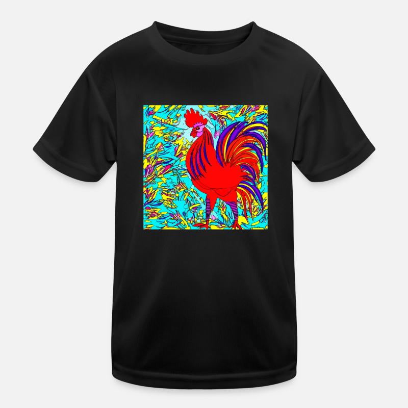 Illustration eines Hahns, im abstrakten Stil Kinder Funktions-T-Shirt