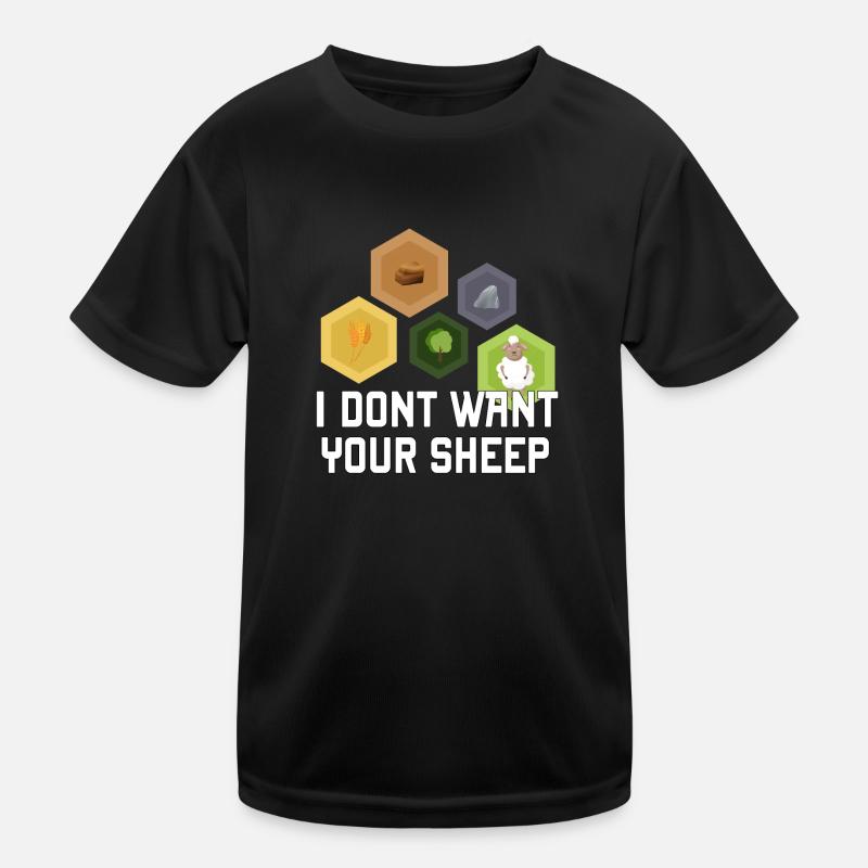 Ich will deine Schafe nicht - Kinder Funktions-T-Shirt - Schwarz
