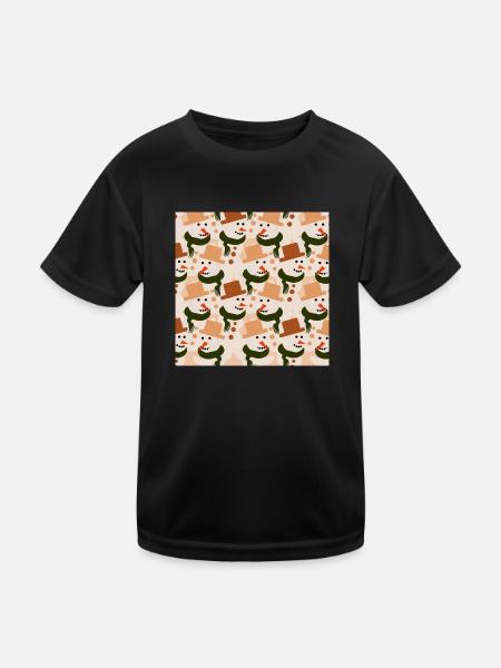 Snowmen - Kids Functional T-Shirt - black