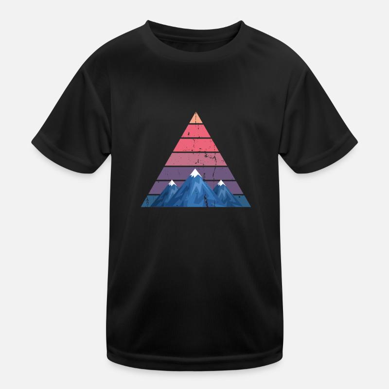 Berge Retro Kinder Funktions-T-Shirt