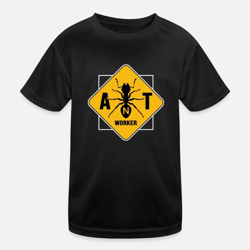worker ant ant ant zone fire ant "worker" - Kids Functional T-Shirt - black