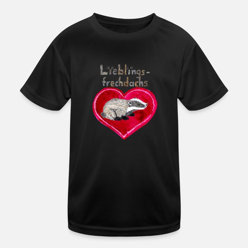 Lieblingsfrechdachs mit großem Herz Kinder Funktions-T-Shirt
