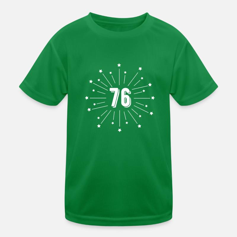 76e anniversaire étoilé - cadeau 76 ans T-shirt sport Enfant