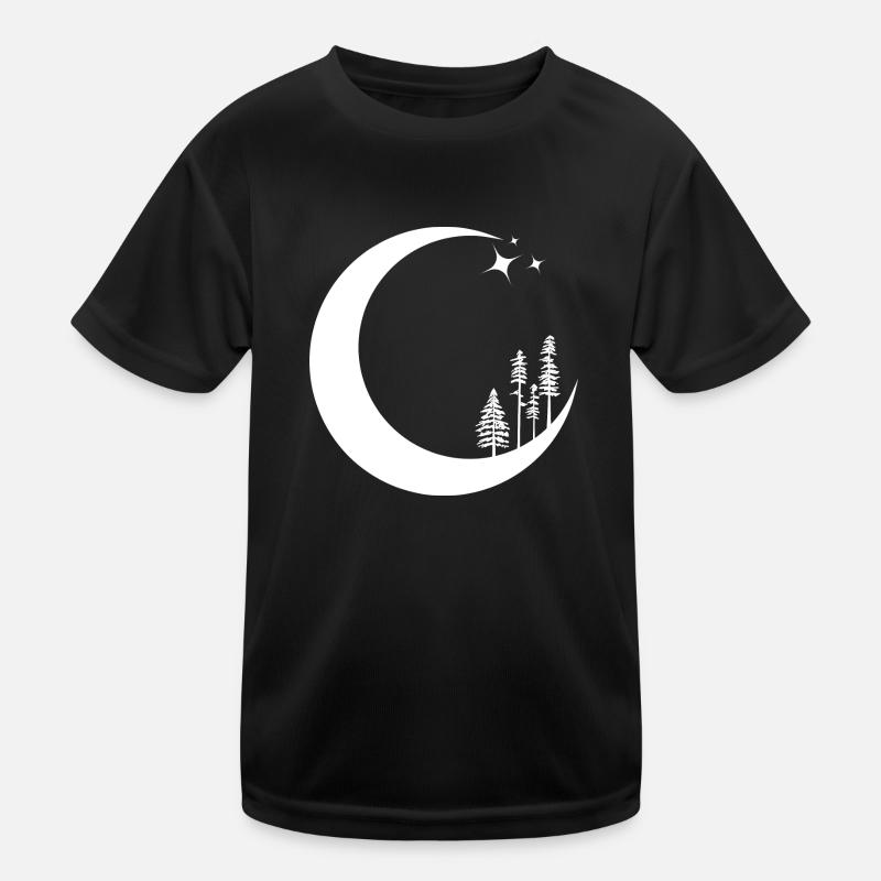 Celestial Moon pines tree Kids Functional T-Shirt