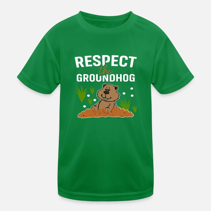 Respect the Groundhog Kinder Funktions-T-Shirt