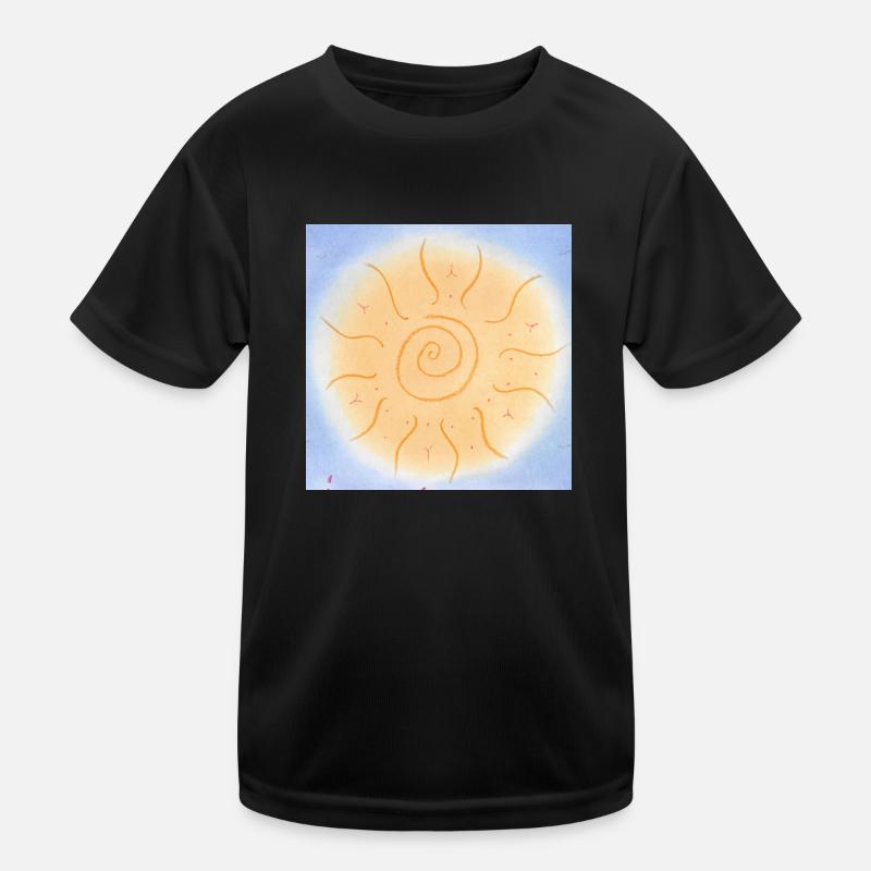 SOL MANDALA - Kinder Funktions-T-Shirt - Schwarz