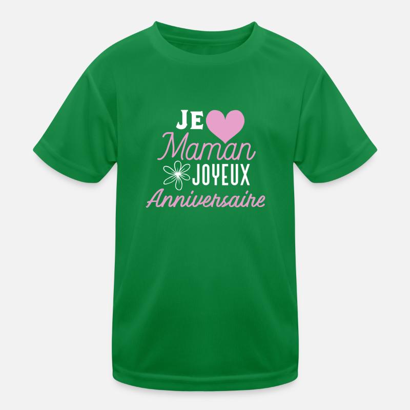 Joyeux anniversaire maman T-shirt sport Enfant