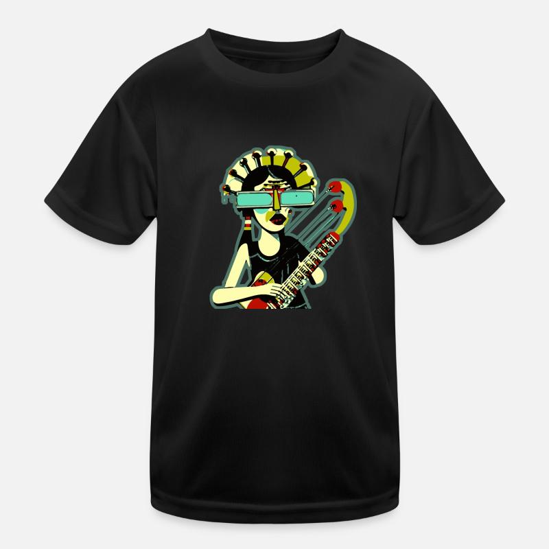 Musik-Mädchen Kinder Funktions-T-Shirt