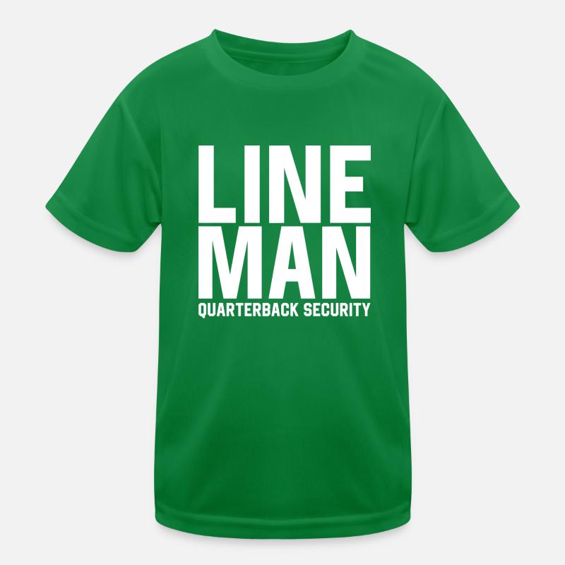Lineman Quarterback Security Kids Functional T-Shirt