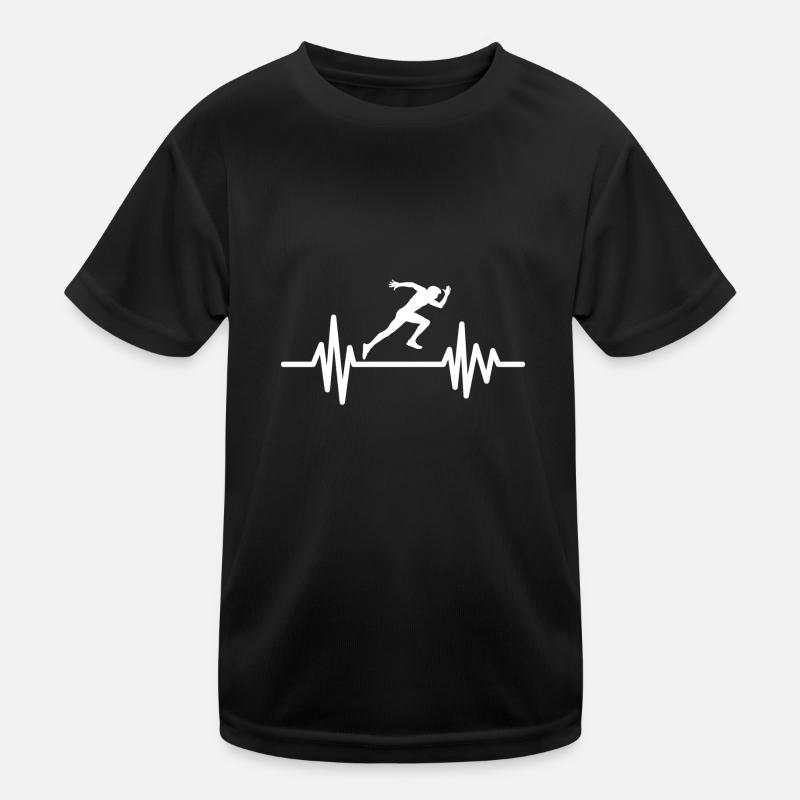 Sprinter Herzschlag - Sport Design Geschenkidee Kinder Funktions-T-Shirt