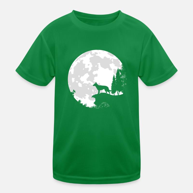 Dog Full Moon Shepherd Dog Kids Functional T-Shirt