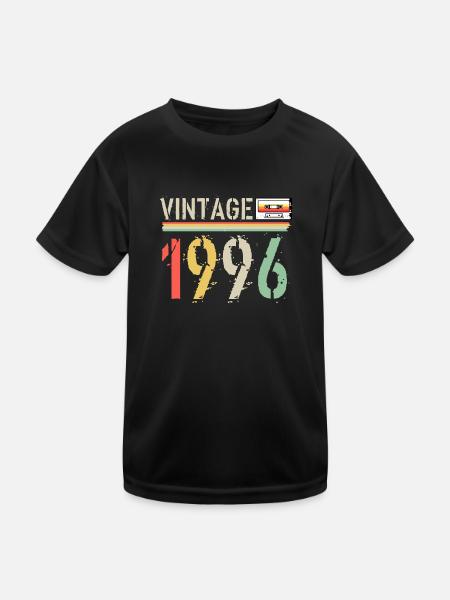 Vintage cassette 1996 - Kids Functional T-Shirt - black - Front
