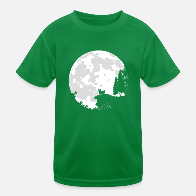 Dog Full Moon Yorkshire Terrier Kids Functional T-Shirt