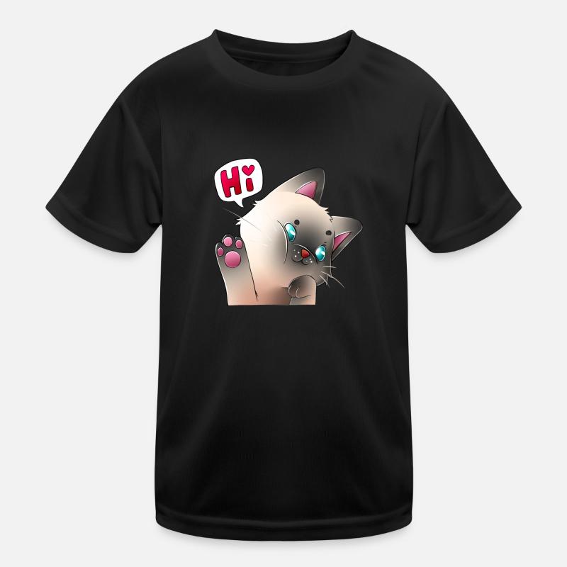 Cuddly hello cat Kids Functional T-Shirt