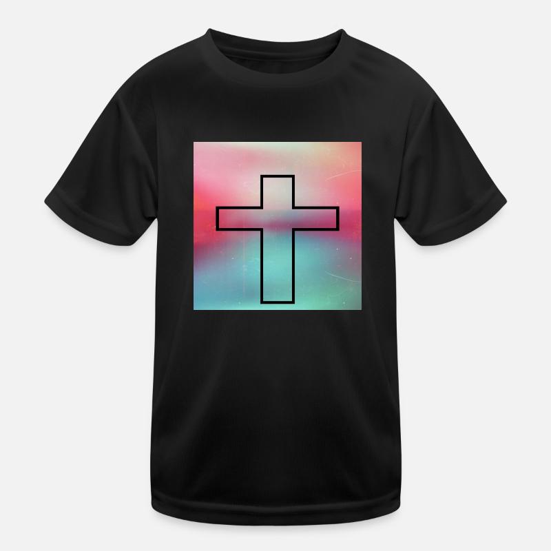 Kreuz Kinder Funktions-T-Shirt