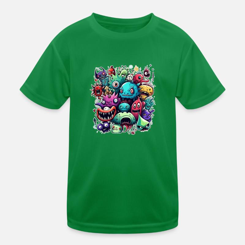 Doodle Stil Kinder Funktions-T-Shirt