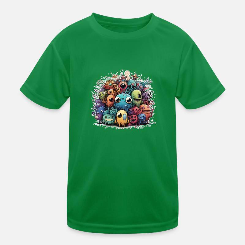 Doodle Stil Kinder Funktions-T-Shirt