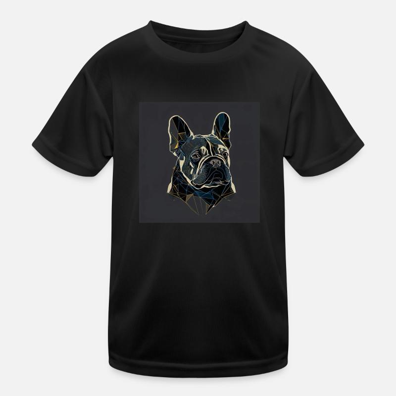 Bouledogue français, Couleurs, Polygone Design T-shirt sport Enfant