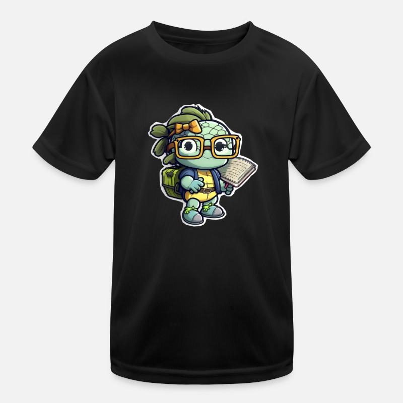 Süße Superheldin Schildkröte Schulanfängerin Kinder Funktions-T-Shirt