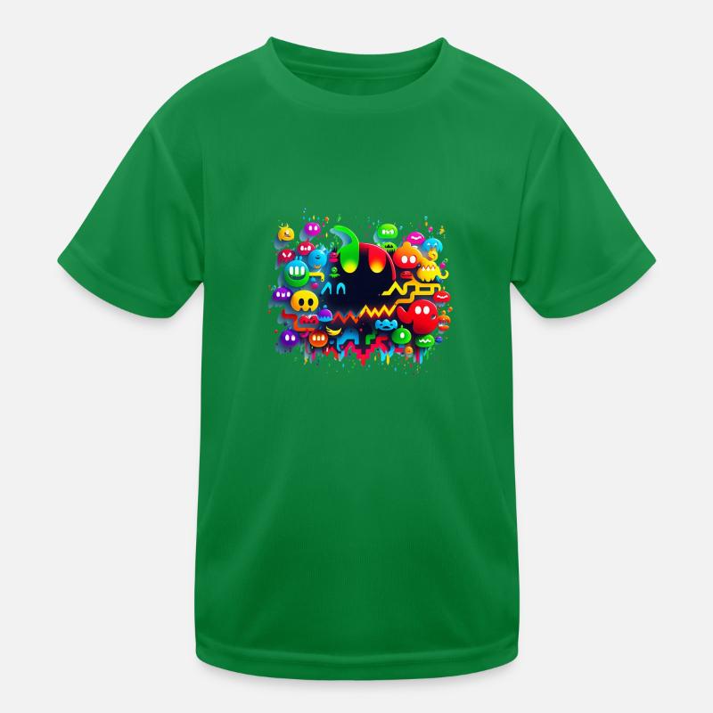 Arcade Neon Gaming Monster Kinder Funktions-T-Shirt
