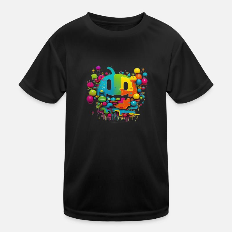 Arcade Neon Gaming Monster Kinder Funktions-T-Shirt