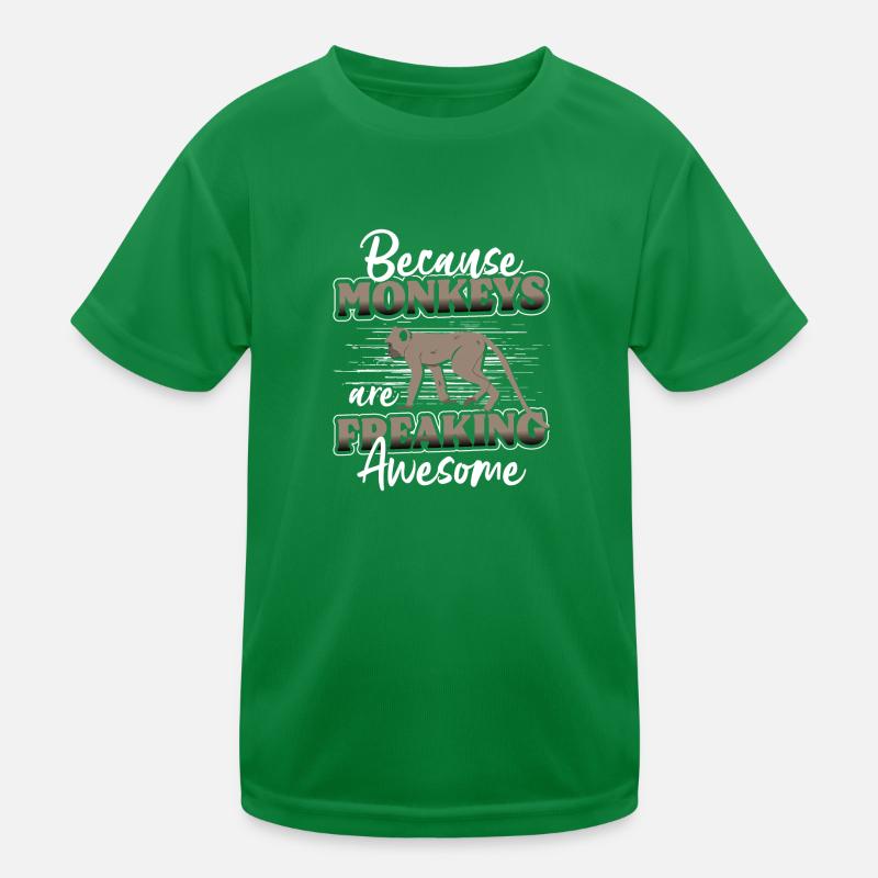 Affe Affig Menschenaffe Albern Kinder Funktions-T-Shirt
