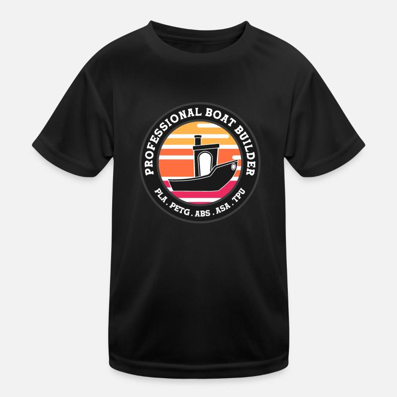 Benchy Professional Boat Builder - Kids Functional T-Shirt - black