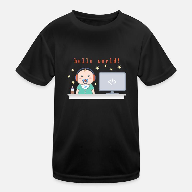 Hello World! Kinder Funktions-T-Shirt
