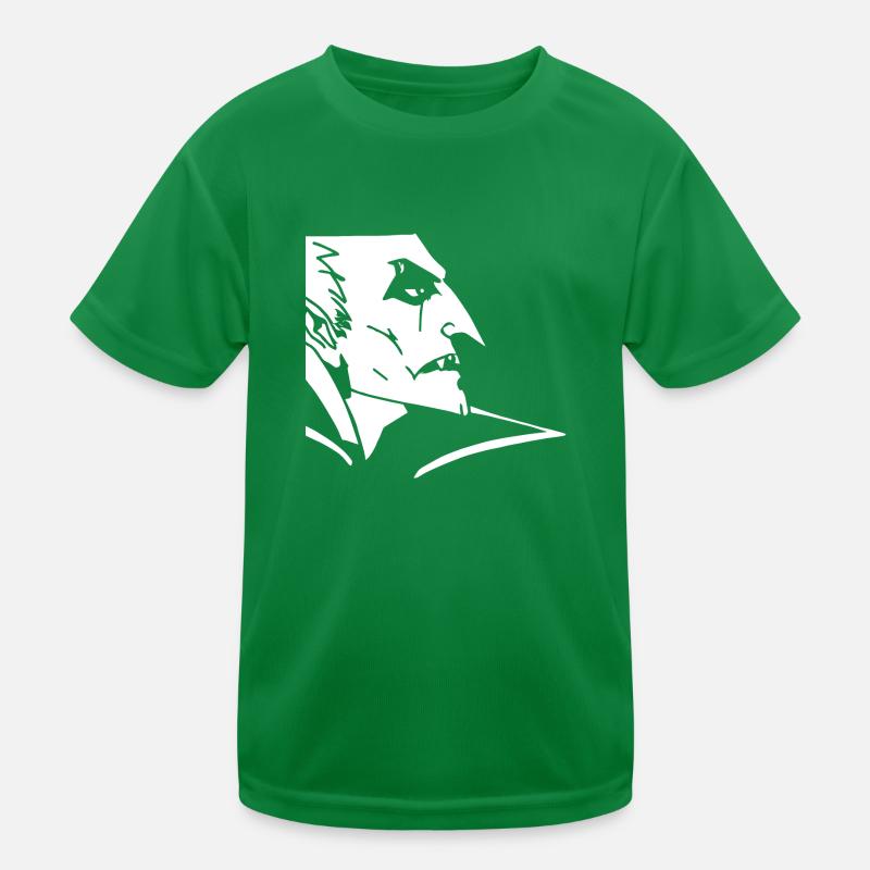 Vampire de profil gravure sur bois T-shirt sport Enfant