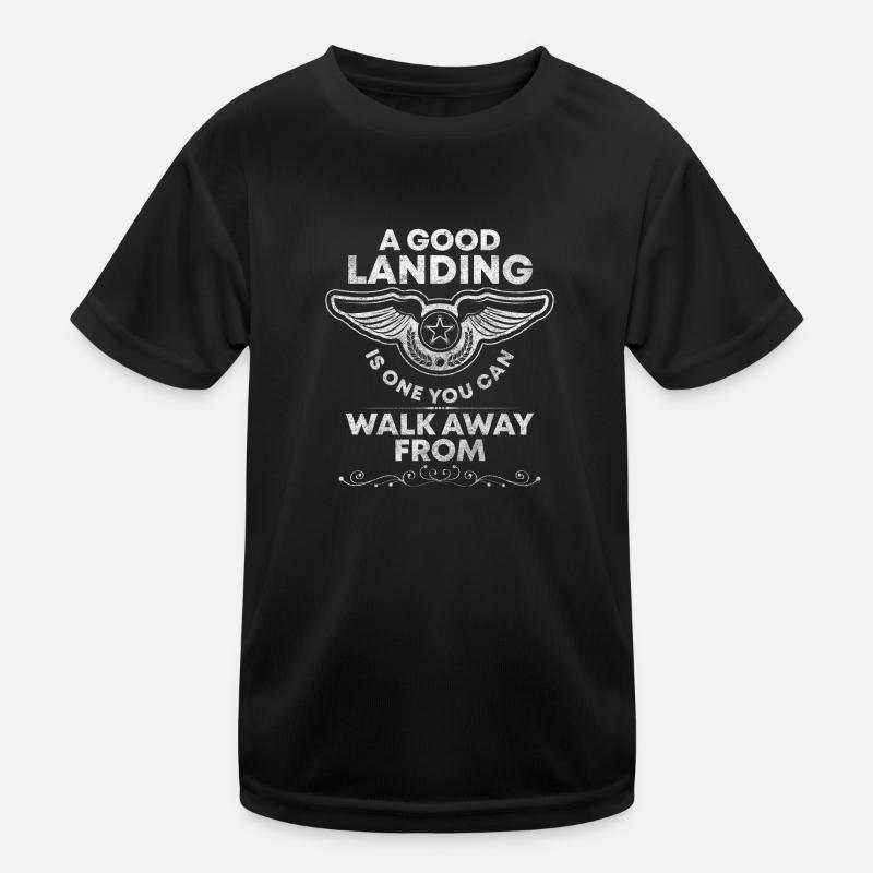 Flugzeug Beruf Luftfahrt Flugplatz Kinder Funktions-T-Shirt