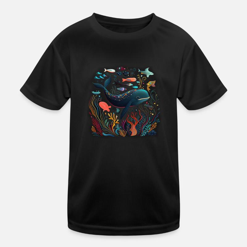 Ocean Life Kunst Kinder Funktions-T-Shirt