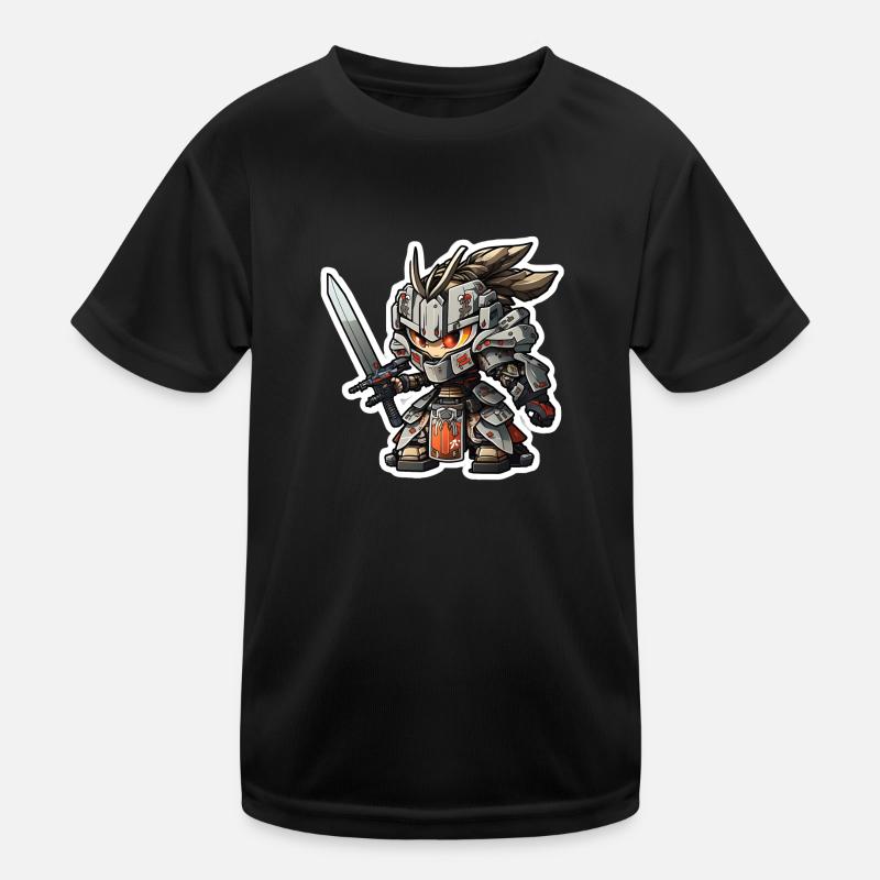 Chibi Samurai Roboter Kinder Funktions-T-Shirt
