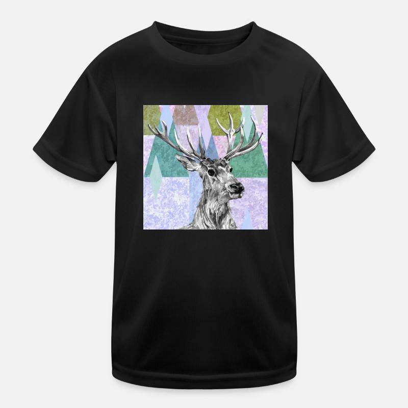 Hirsch Kinder Funktions-T-Shirt